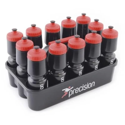 Image of 12 PACK 750ml Pull Top Sports Water Bottle &amp; Carrier Holder Training Team Lid