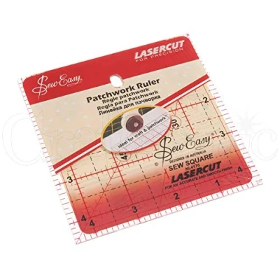 Image of Sew Easy Sewing and Patchwork Ruler Various Shapes Sizes, Square Quilting 4.5 x inch