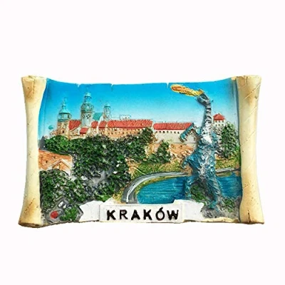 Image of Krakow Poland 3D Fridge Magnet Souvenir Gift,Home &amp; kitchen Decoration Magnetic Sticker Refrigerator Collection
