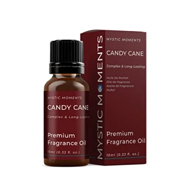 Image of Mystic Moments Candy Cane Fragrance Oil 10ml Perfect for Soaps, Candles, Bath Bombs, Burners, Diffusers and Skin &amp; Hair Care Items