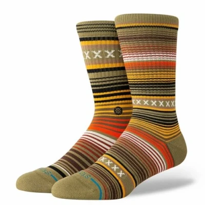 Image of Stance Curren CREW Unisex Socks, Size: 5.5 7.5, Chive