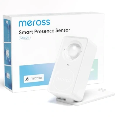 Image of Meross Matter Motion Sensor, Smart Presence Sensor with Cable, WiFi Detector Indoor App Notification for Home Security, Works Apple HomeKit, Alexa, Google