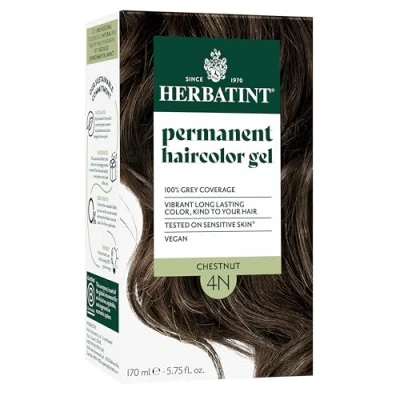 Image of Herbatint Permanent Herbal Haircolor Gel, Chestnut, 4.56 Ounce