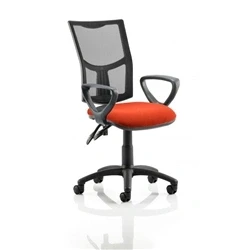 Image of Eclipse II Lever Task Operator Chair Black Mesh Back With KCUP1020