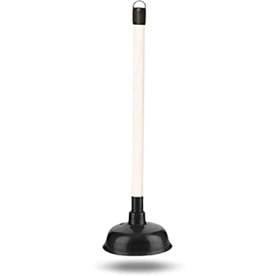 Image of Large Plunger for Bathroom Sink &amp; Drain Clogs Strong Suction 150mm (6 inch) Cup and 400mm (16 Handle with Black Plunger, Unblocker Home, Bath, Toilet, Kitchen Shower.