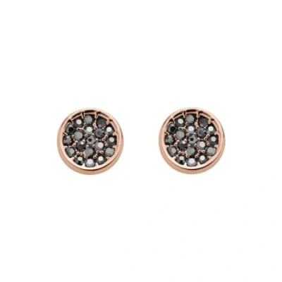 Image of Fossil Earrings for Women , 8mm Rose Gold Brass Earrings, JOA00530791