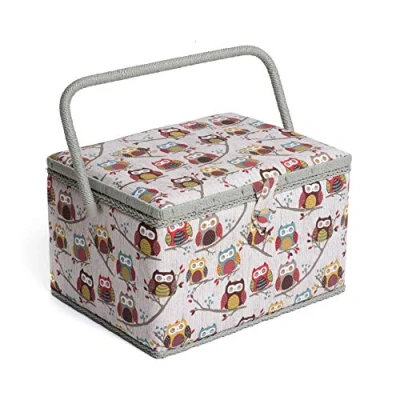 Image of HobbyGift MRL 95 Sewing Box: Large, Assorted, 23.5 x 31 20cm, Hoot