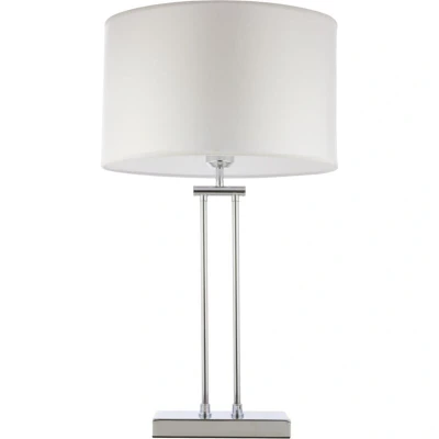 Image of Athens Table Lamp With Round Shade Silver, E27