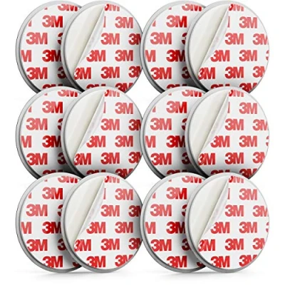 Image of deleyCON 6x Magnetic Smoke Detector Mount Attachment Self Adhesive Fixture Surface Diameter 65mm
