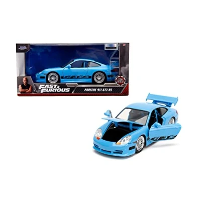Image of Jada 253203080SSU F&amp;F Brian&#039;s 1:24 Fast and Furious Porsche 996 GT3 RS, Multicoloured