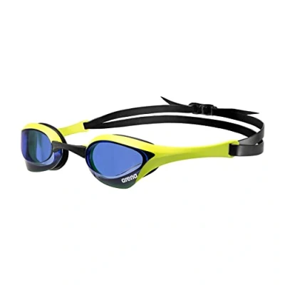 Image of Arena Unisex Cobra Ultra Swipe Racing Swim Goggles for Men and Women Anti Fog Technology Polycarbonate Non Mirror Lens, Royal Blue/Cyber Lime