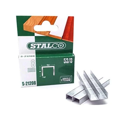 Image of 1000pcs 8mm Staples Pack Duty Gun Tacker Staple Upholstery Galvanised Craft