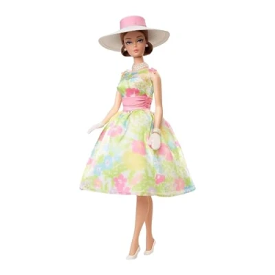 Image of Barbie Signature 12 Days Spring Doll with Brown Hair and of Surprises, Limited Collector&#039;s Edition HRM27