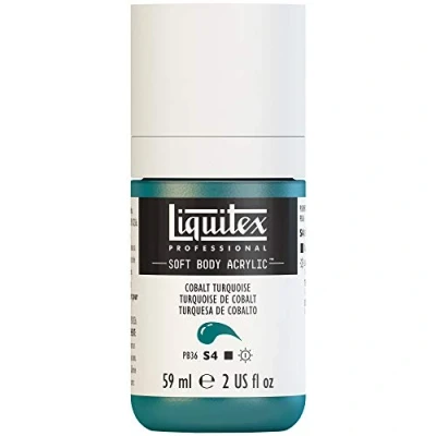 Image of Liquitex Professional Soft Body Acrylic Paint, Cobalt Turquoise, 59 ml Bottle