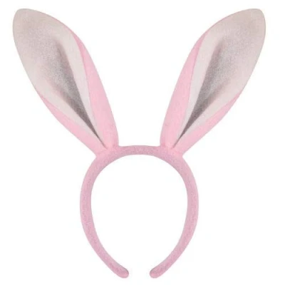 Image of Easter Bunny Ears Headband One Size Fancy Dress Rabbit Accessories Party Decorations for Adults &amp; Children (Pink)