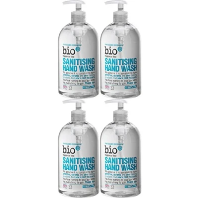 Image of (4 PACK) Bio D Sanitising Hand Wash 500ml 4 PACK BUNDLE