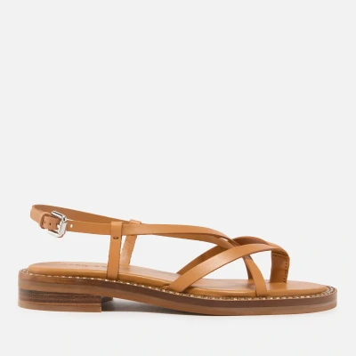 Image of See by Chloé Lynette Tbar sandals, Women&#039;s, Size: 7, Tan Calfskin