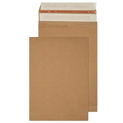 Image of Blake Vita Plastic Free Recycled Mailing Pockets Kraft Expandable Gusset 50 mm, 353 x 250 mm (KBB142) Pack of 100