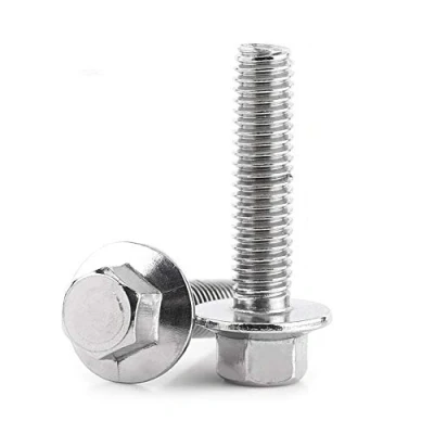 Image of 10pcs M6 304 Stainless Steel Hex Flange Screws s Fasteners[M6*35mm]