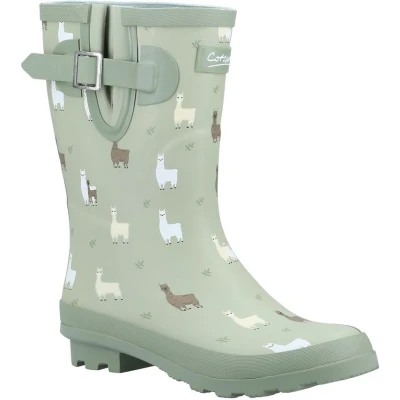 Image of Cotswold Farmyard Mid Wellington Womens Green material_Rubber Size UK 3