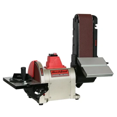 Image of BUCKTOOL 500W Bench Belt Sander for Woodworking, 100x914 mm and 200 Disc Sander, Wood with Direct Drive Motor, BD4801