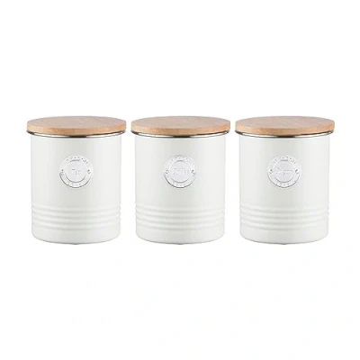 Image of Typhoon Living Cream Tea, Coffee &amp; Sugar Storage Canister Set