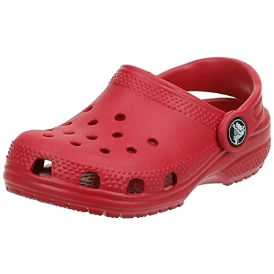 Image of Crocs Childrens Unisex Classic Clog Junior Red Size UK 5 Infant