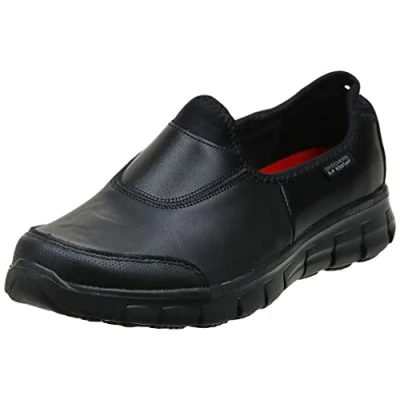 Image of Skechers Women&#039;s Sure Track Work Shoes, Black, 5 UK