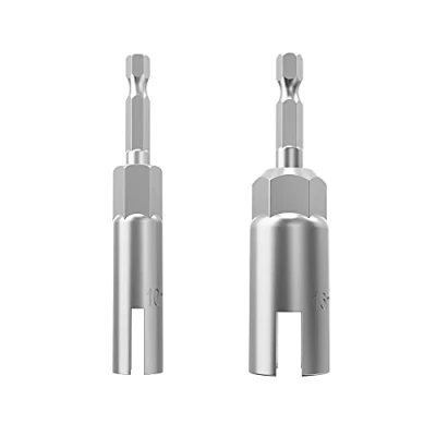 Image of 2 Pack 1/4&quot; Hex Shank，Power Wing Nut Driver Set,Slot Nuts Drill Bit Socket Wrenches Tools Set, Drills Bits for Panel Screws Eye C Hook Bolt (2 Size （10mm,16mm）)