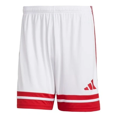 Image of adidas Men&#039;s SQUADRA25 Short, White/Team Power red 2, XS
