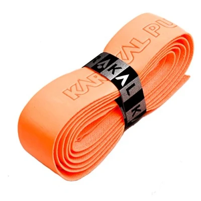Image of Karakal PU Super Grip Self Adhesive Tape for Badminton, Squash, Tennis, Hockey Stick or Ice Pack of 5 24 Assorted Colours, Orange, 3 Grips