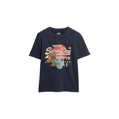 Image of Superdry Tokyo Vl Relaxed C3 Basic Printed T Shirt (W), Women Outerwear, 10 (S)