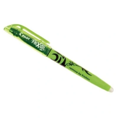 Image of Pilot FriXion Pack of 3 Light Green Highlighter Pens Stroke Width 3.8 mm