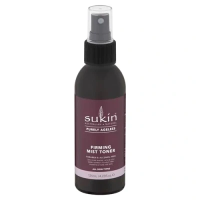Image of Sukin Purely Ageless Firming Mist Toner 125ml antioxidant Blend to Help Hydrate &amp; Firm Skin for a Smoother and Toned Appearance Cruelty Free Vegan Friendly.