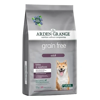 Image of Arden Grange Grain free adult turkey &amp; superfoods 2 x 12kg