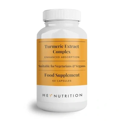 Image of Hey Nutrition Turmeric Extract Complex Vitamin D3 &amp; C, Black Pepper Support Muscle Joint Relief Maximum Potency Enhanced Absorption UK Manufactured 60 Vegan Capsules