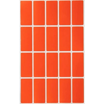 Image of Royal Green Orange Rectangle Stickers 4cm X 1.9cm Color Coding Labels Rectangular (40mm 19mm) 300 Pack