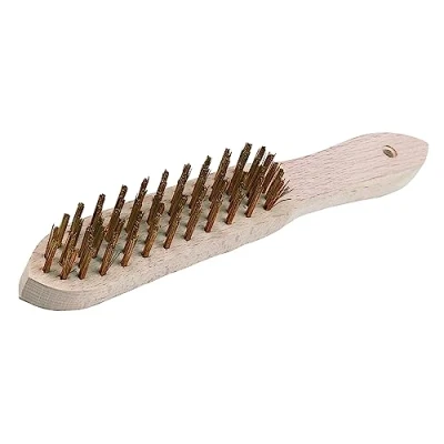 Image of Silverline Brassed Wire Brush 4 Row