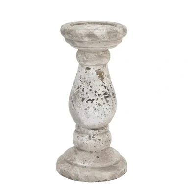 Image of Candle Holder Ceramic L14 x W14 H30 cm Stone