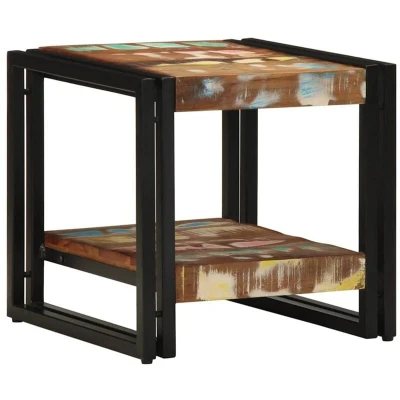 Image of vidaXL Coffee Table Multicolour 40x50x38 cm Solid Wood Reclaimed
