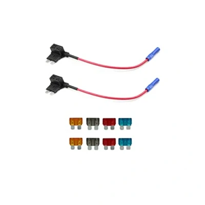 Image of KOLACEN Automotive Car Truck 2 Pieces 16 Gauge Add a circuit Fuse TAP Adapter for Regular Standard Blade Type + 8 5Apm 7.5Apm10Apm 15Apm
