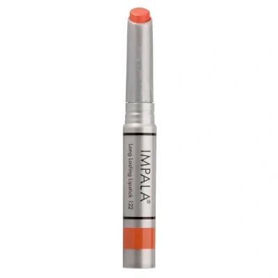 Image of IMPALA Longlasting Lip Color Coral Red No. 122 Permanent Lipstick Creamy Texture Long Lasting Hydrating Full Coverage Moistureizes and Nurtures