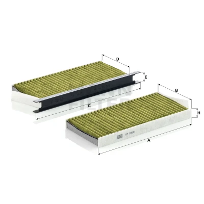 Image of 7485154093 Pollen FILTER MANN FP 2418 2 RENAULT: MASTER 3 Kasten, Kangoo II Express, 3, VAUXHALL: Movano Mk2, Mk2 Combi