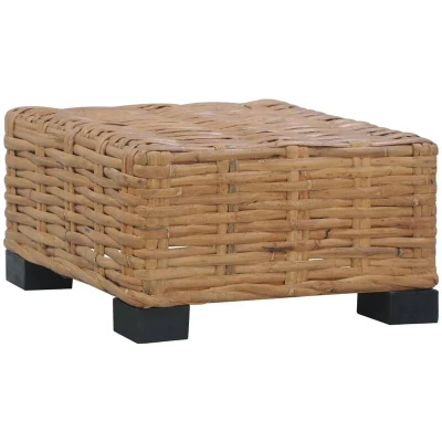 Image of vidaXL Coffee Table 47x47x28 cm Natural Rattan