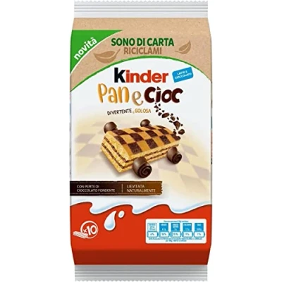 Image of 6 x Children&#039;s Ferrero Panecioc Cake with Chocolate Biscuit Bar Cookies 290 g