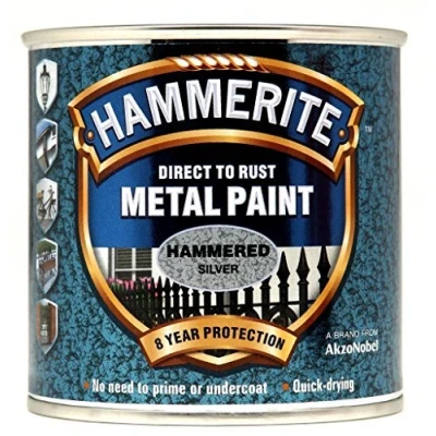 Image of Hammerite Metal Paint Hammered 250ml Silver by