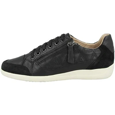 Image of Geox Womens D Myria C Sneakers, Black, 4 UK
