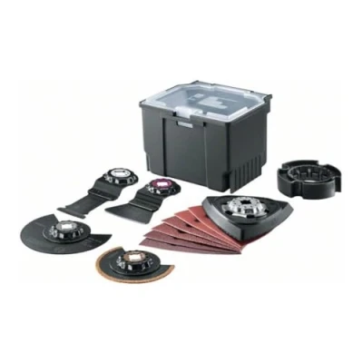 Image of Bosch Home and Garden 2609256F49 Universal Project Set 12 Pieces (Mix &amp; Match, PMF 250 CES, in Small Accessory Box), Multi Coloured