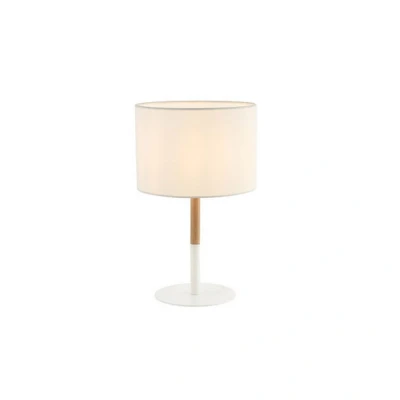 Image of Vretsia Table Lamp E14 Max 40W Iron, Wood, Fabric Matterial White Class On /Off Switch