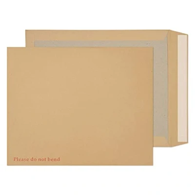 Image of Blake Purely Packaging 394 x 318 mm Board Back Pocket Peel &amp; Seal Envelopes (15935) Manilla Pack of 125